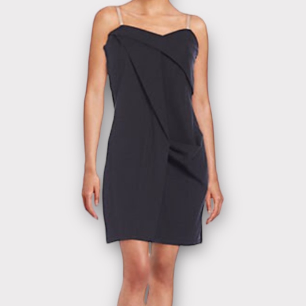 Marc By Marc Jacobs Women Summer Draped Cotton Mini Dress Size 0 Designer Luxury